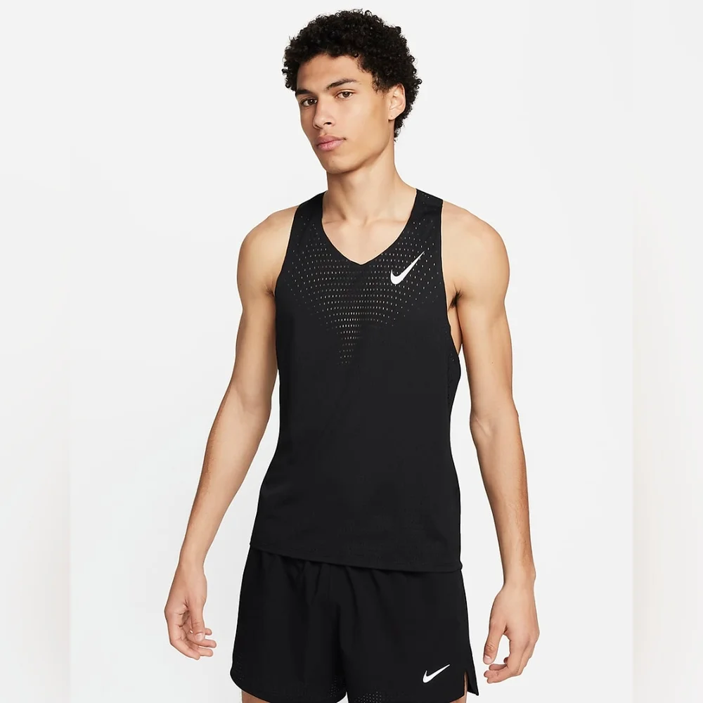 Men's Nike AeroSwift Dri-FIT ADV Running Singlet Black FN4231-010